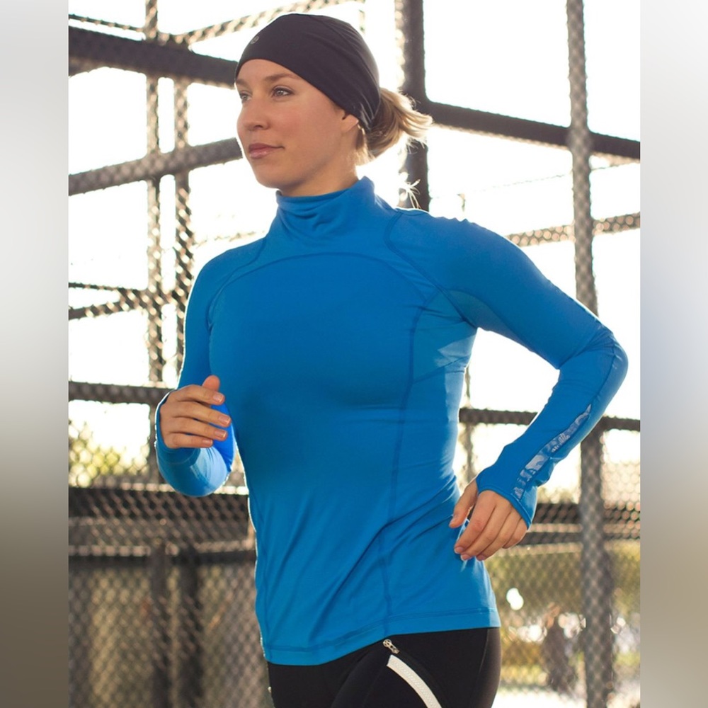 LULULEMON Run: Speedy Turtleneck (Beaming Blue - Size 8)